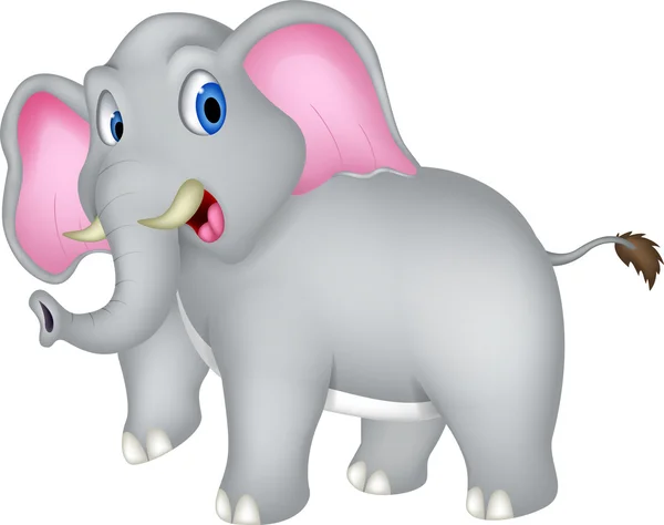 Aranyos elefánt rajzfilm — Stock Vector