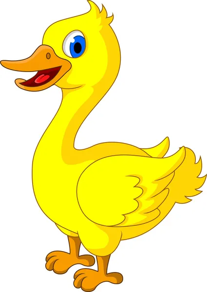 Schattige gele chick cartoon — Stockvector