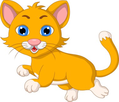 sevimli kedi çizgi film ifade