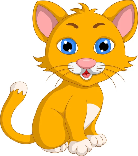 Cute kat cartoon expressie — Stockvector