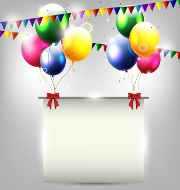 balon ve metin için yer Birthday arka plan