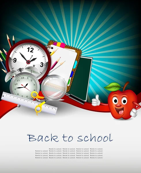 Modern Back to school background — Stock Vector