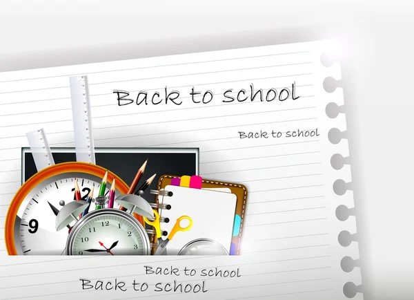 Modern back to school background for you design — Stock Vector
