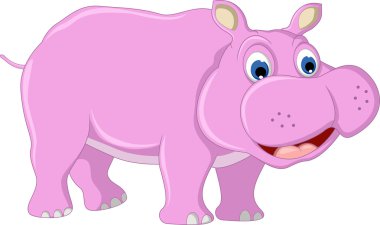sevimli hippo karikatür