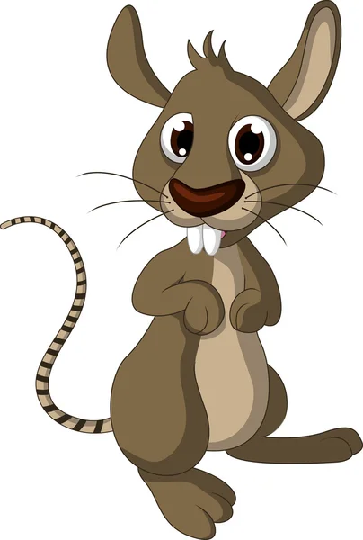 Schattig muis cartoon poseren — Stockvector