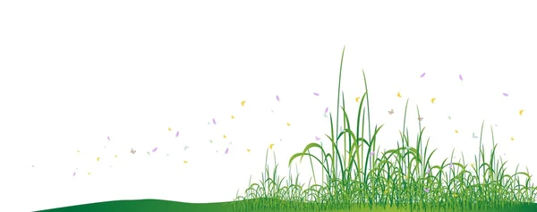 Silhouette d'herbe beauté — Image vectorielle