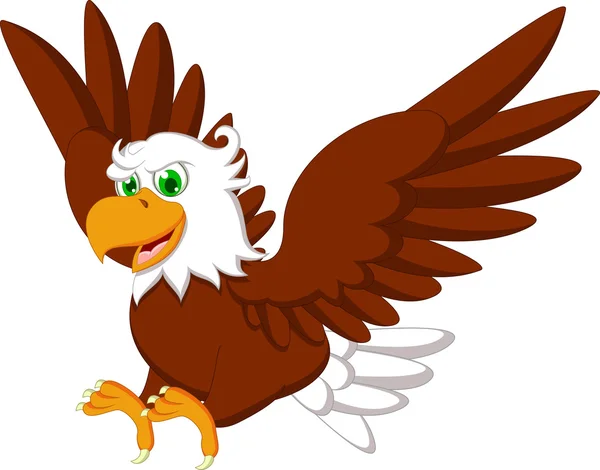 Schattig eagle cartoon — Stockvector