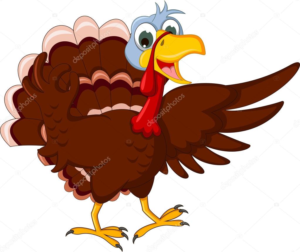 Funny Turkey Cartoon posing Stock Vector Image by ©starlight789 #34204763
