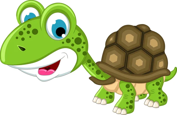 可爱的乌龟卡通片 — 图库矢量图片