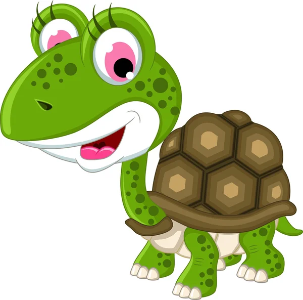 Schildpad cartoon poseren — Stockvector