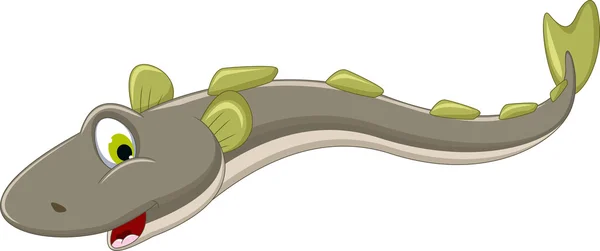 Caricature anguille électrique — Image vectorielle