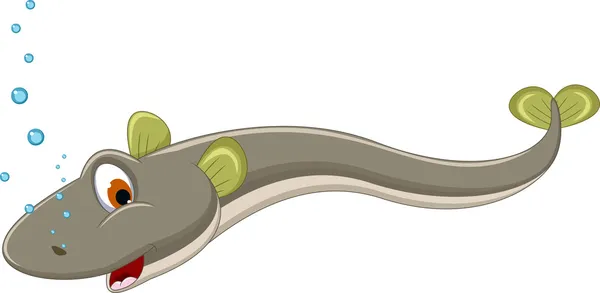 Caricatura de anguila eléctrica — Archivo Imágenes Vectoriales