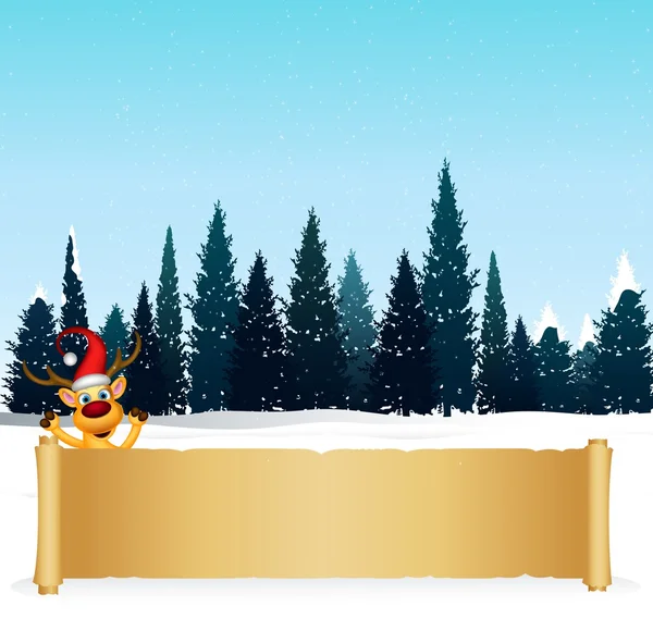 Ren geyiği ve santa şapka boş işareti ile