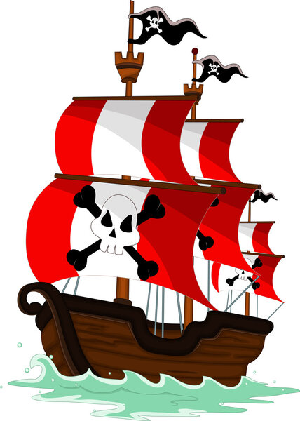 Pirate ship cartoon