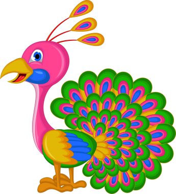 Tavus kuşu karikatür