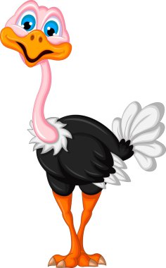 Devekuşu karikatür