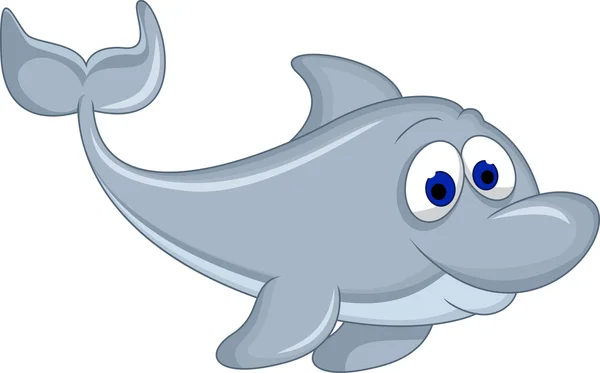 Mignon dessin animé dauphin — Image vectorielle