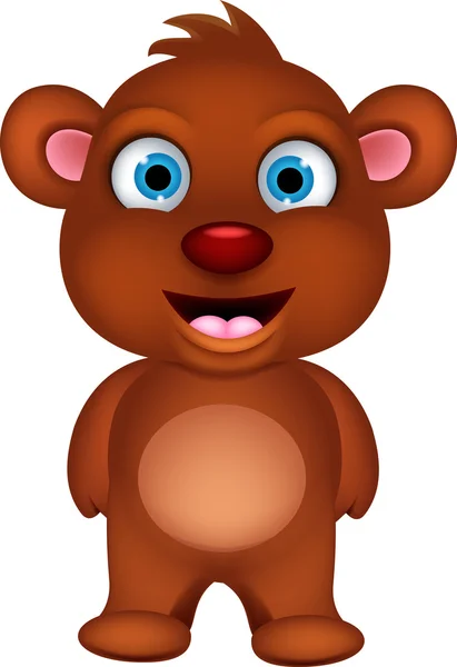 Lindo oso de peluche — Vector de stock