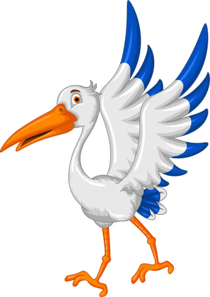 Stork cartoon — Stock vektor