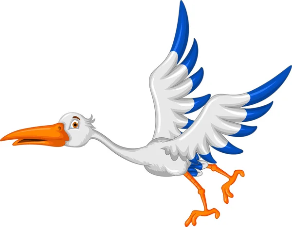 Stork cartoon — Stock Vector