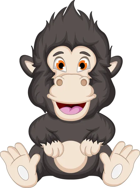 大猩猩卡通坐 — 图库矢量图片