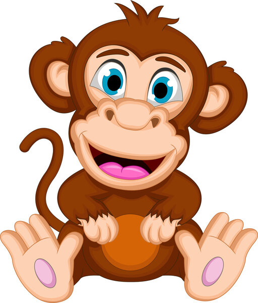 Monkey cartoon sitting