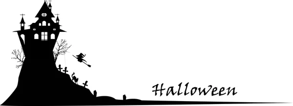 Halloween background silhouette — Stock Vector