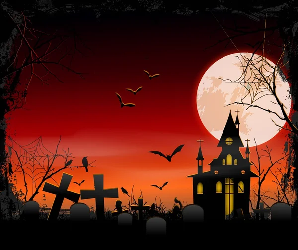 Illustration von Halloween-Nacht Hintergrund für Sie entwerfen — Stockvektor