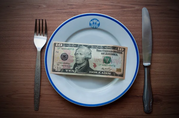 Ten dollar dinner — Stock Photo, Image