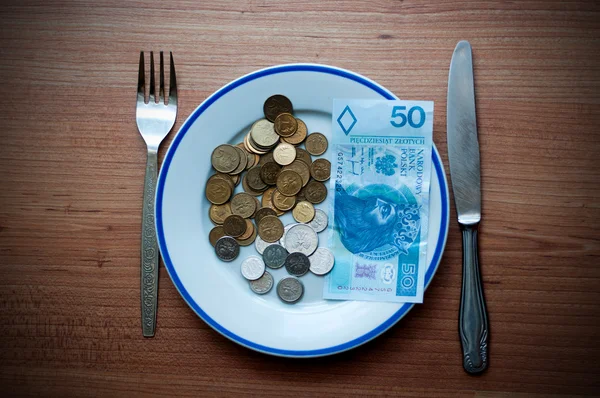 Zloty diner — Stockfoto