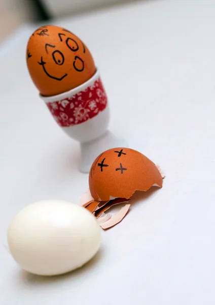 Lustige Eier — Stockfoto