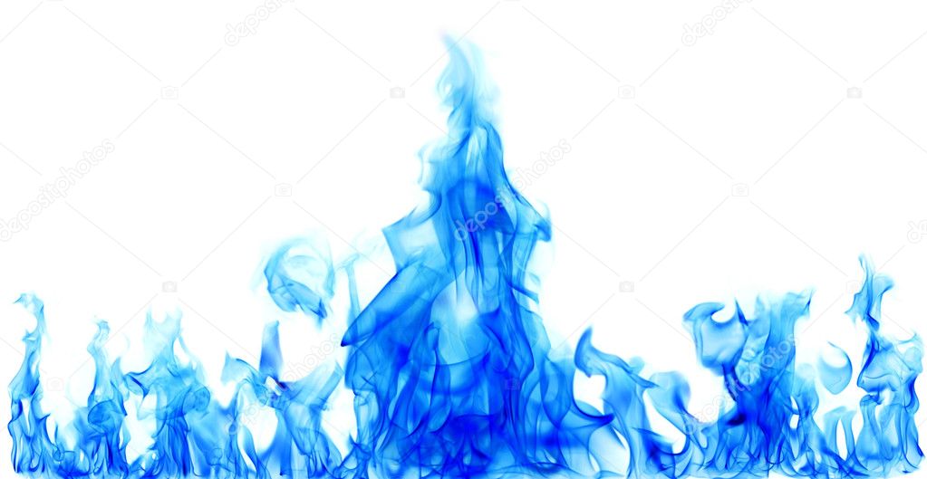 Blue fire flames