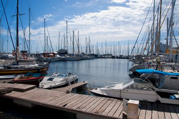 Boats and yachts from Port el Contaui harbor. Tunisia, Africa. — Stock Photo, Image