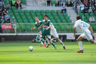 Wroclaw, Polonya - 21 Nisan: maç t-mobile ekstraklasa wks slask wroclaw ve lechia gdansk, waldemar sobota 21 Nisan 2013 eylem Wroclaw, Polonya.
