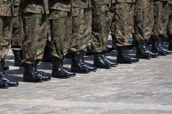 Soldier in formation — Stock Photo, Image