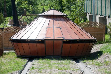 Zlotisi stok, Polonya - 22 Temmuz: leonardo da vinci tank üzerinde 22 Temmuz 2013 Ortaçağ kasabasında wroclaw, Polonya.