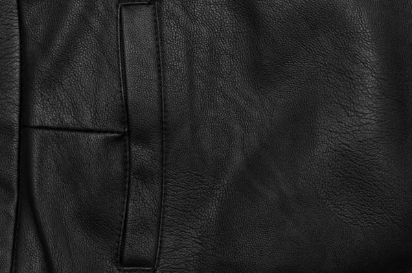 Černá kožená kapsa — Stock fotografie