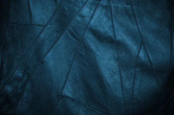 Siyah ve mavi deri arka plan — Stok fotoğraf