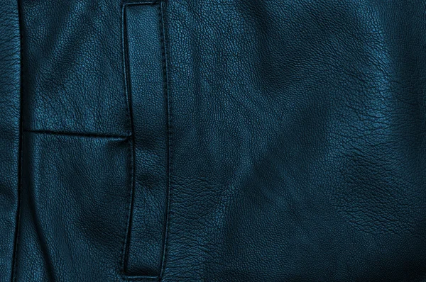Bolsillo de cuero negro y azul — Foto de Stock