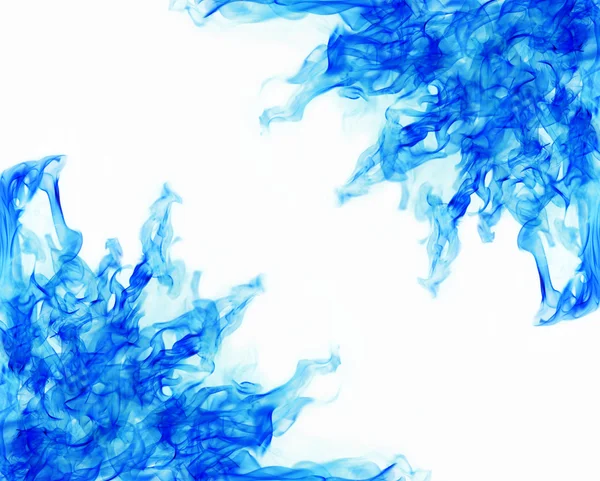 Marco azul hecho de llama de fuego — Foto de Stock