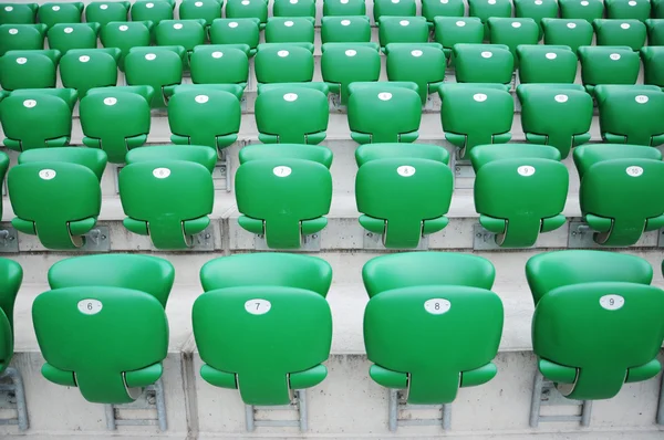 Rows of sport stadium empty seats — Stock Photo, Image