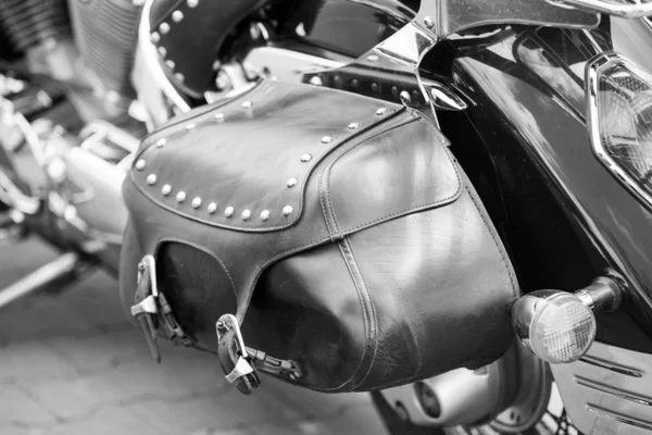 Закрыть глаза на мотоциклетный саддаг — стоковое фото