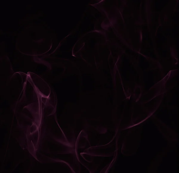 Abstract purple smoke isolated on black — Stock Photo, Image
