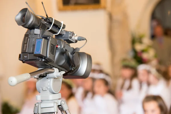 Camera recording a communion — Stock Photo, Image