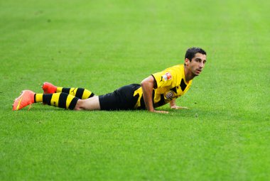 Wroclaw. Polonya - Ağustos 06: maç wks slask wroclaw ve borussia arasında dostça dortmund. henrikh mkhitaryan Ağustos 06, 2014 yılında wroclaw. Polonya.