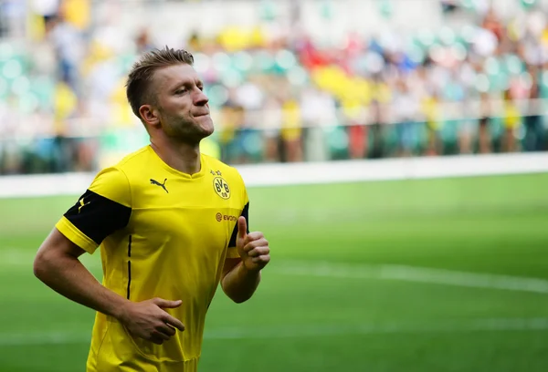 Wroclaw. Polonya - Ağustos 06: maç wks slask wroclaw ve borussia arasında dostça dortmund. Jakub kuba blaszczykowski Ağustos 06, 2014 yılında wroclaw. Polonya.