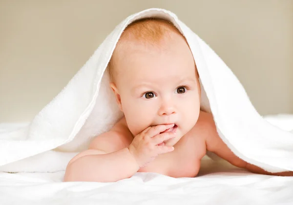 Baby in the coverlet — Stock Photo, Image