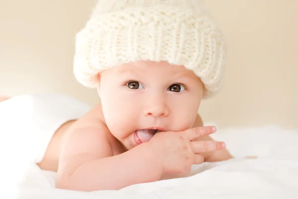 Baby in hat — Stock Photo, Image