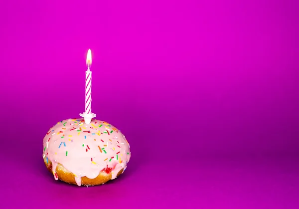 Donut for birthday — Stock Photo, Image