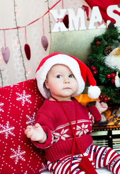 Bebé en traje de Santa — Foto de Stock